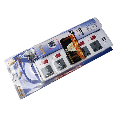5 outlet Universal Type Extension Socket With On/Off Switch, USB Surge