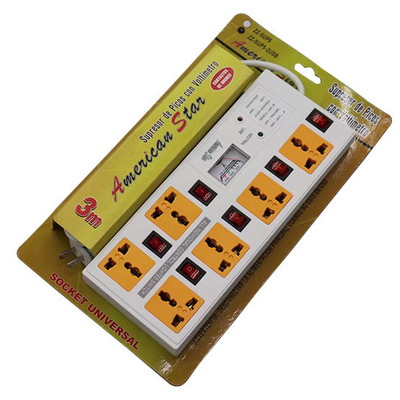 6 outlet Universal Type Extension Socket With On/Off Switch, USB