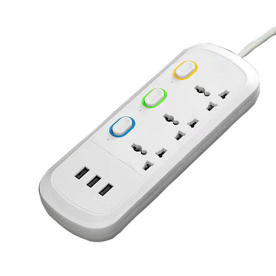 Multi outlet Universal Type Extension Socket With On/Off Switch USB