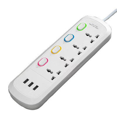 Multi outlet Universal Type Extension Socket With On/Off Switch USB
