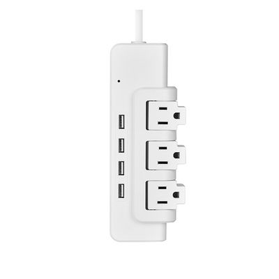 outlet UL and CUL Tested Power Strip 1.5ft 3*14SJT Cord with Switch, 4USB Adaptor Surge Protector