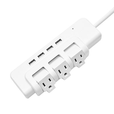 outlet UL and CUL Tested Power Strip 1.5ft 3*14SJT Cord with Switch, 4USB Adaptor Surge Protector