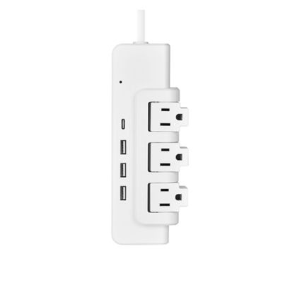 3 outlet UL and CUL Tested Power Strip 1.5ft 3*14SJT Cord with Switch, 3USB Adaptor Surge Protector