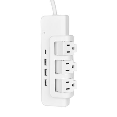 3 outlet UL and CUL Tested Power Strip 1.5ft 3*14SJT Cord with Switch, 3USB Adaptor Surge Protector