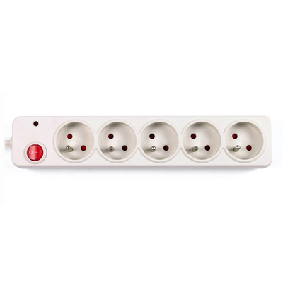 5 outlet French Type Extension Socket, With Surge Protector