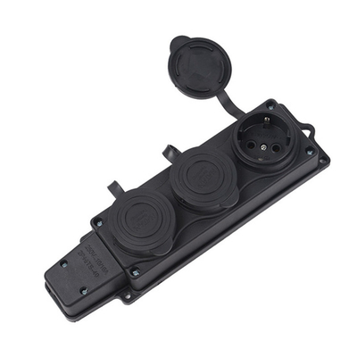 3 outlet Waterproof Germany Type Extension Socket