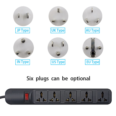 5 outlet Universal Type Extension Socket With On/Off Switch, USB