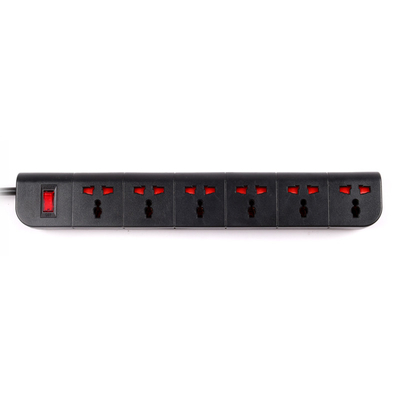 6 outlet Universal Type Extension Socket With On/Off Switch, USB