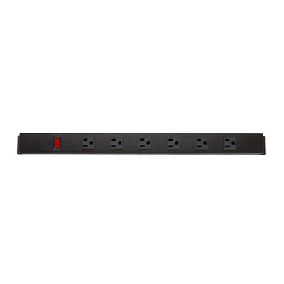 6 outlet Metal America Type Extension Socket With On/Off Switch, Surge 1000J