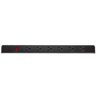 6 outlet Metal America Type Extension Socket With On/Off Switch, Surge 1000J