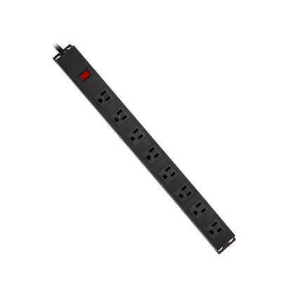 8 outlet Metal America Type Extension Socket With On/Off Switch, Surge 1000J