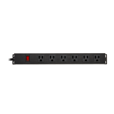 6 outlet Metal America Type Extension Socket With On/Off Switch, Surge 1000J