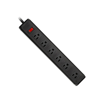 6 outlet Metal America Type Extension Socket With On/Off Switch, Surge