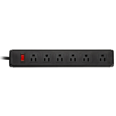 6 outlet Metal America Type Extension Socket With On/Off Switch, Surge