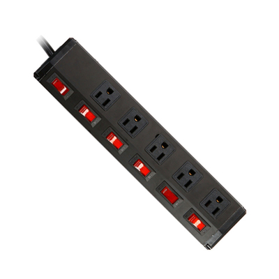 5 outlet Metal America Type Extension Socket With On/Off Switch, Surge