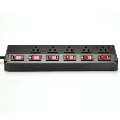5 outlet Metal America Type Extension Socket With On/Off Switch, Surge