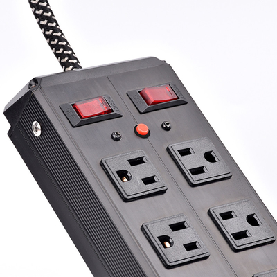 10 outlet Metal America Type Extension Socket With On/Off Switch, Surge
