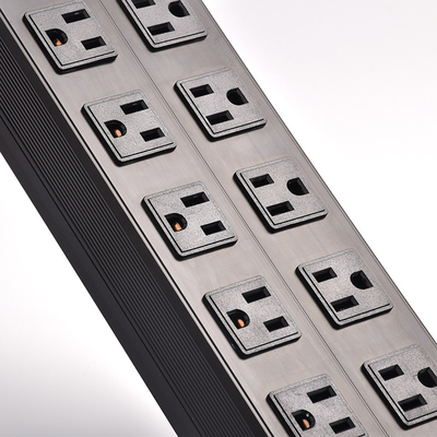 10 outlet Metal America Type Extension Socket With On/Off Switch, Surge