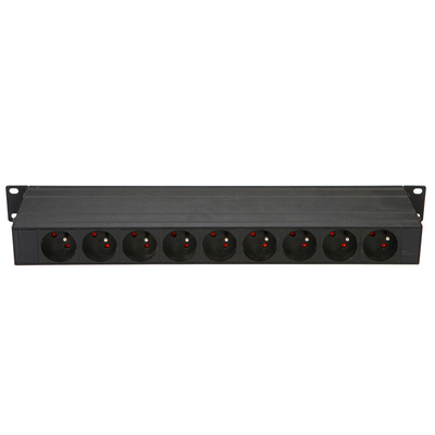 9 Way French Type PDU Extension Socket With On/Off Switch, Surge