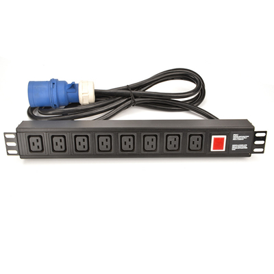 8 Way UK Type PDU Extension Socket With On/Off Switch, Surge