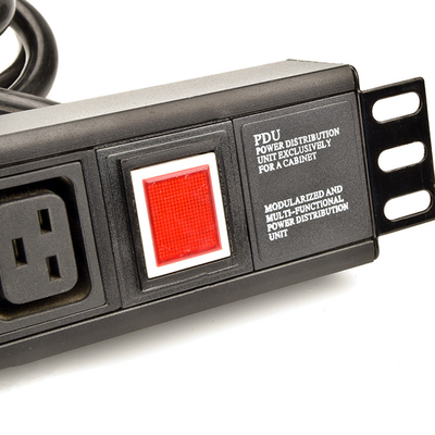 8 Way UK Type PDU Extension Socket With On/Off Switch, Surge