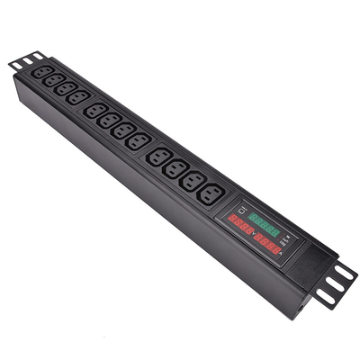 12 Way UK Type PDU Extension Socket With On/Off Switch, Timer