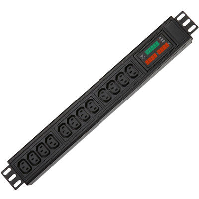 12 Way UK Type PDU Extension Socket With On/Off Switch, Timer