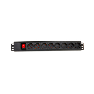 8 Way Germany Type PDU Extension Socket With On/Off Switch