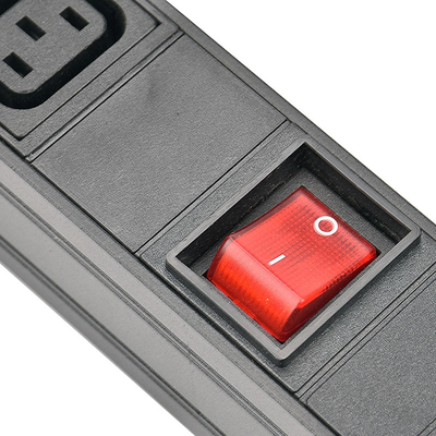 7 Way IEC Type PDU Extension Socket With On/Off Switch