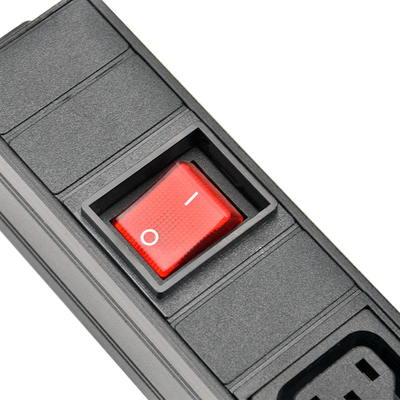 8 Way IEC Type PDU Extension Socket With On/Off Switch