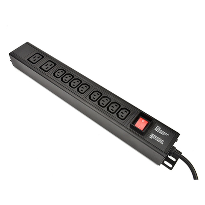 10 Way IEC Type PDU Extension Socket With On/Off Switch,