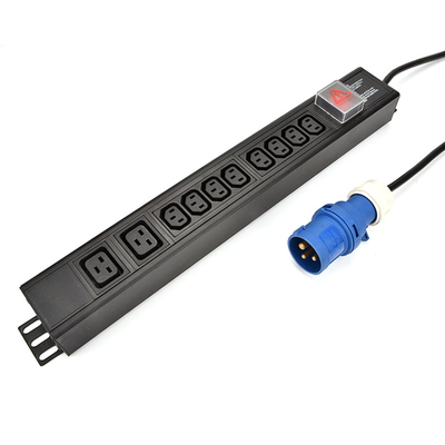 10 Way IEC Type PDU Extension Socket With On/Off Switch,