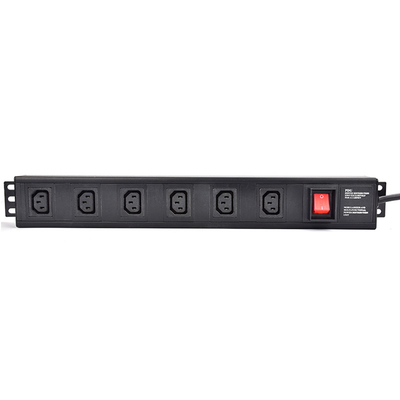 6 Way IEC Type PDU Extension Socket With On/Off Switch,