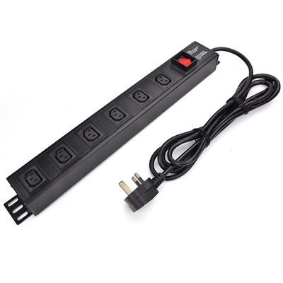 6 Way IEC Type PDU Extension Socket With On/Off Switch,