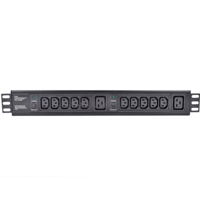 12 Way IEC Type PDU Extension Socket With On/Off Switch, Overload Protector
