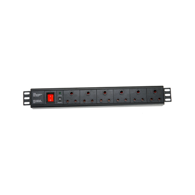 6 Way South Africa Type PDU Extension Socket With On/Off Switch, Overload Protector