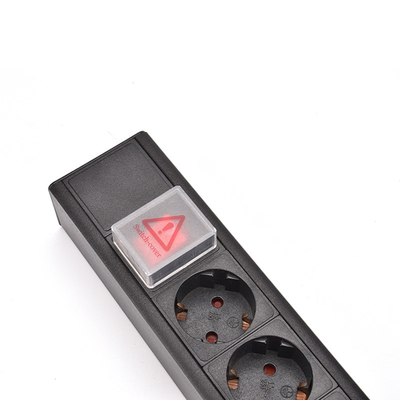 8 Way Germany Type PDU Extension Socket With On/Off Switch, Overload Protector