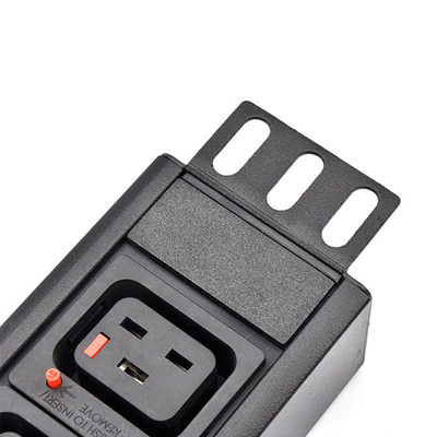 8 Way IEC Type PDU Extension Socket With On/Off Switch