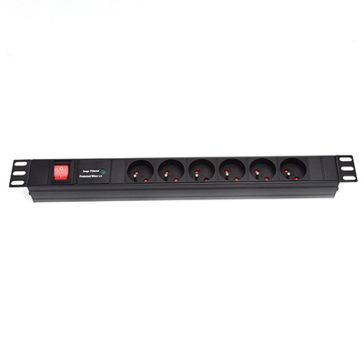 8 Way French Type PDU Extension Socket With On/Off Switch