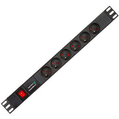 8 Way French Type PDU Extension Socket With On/Off Switch