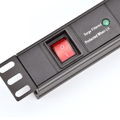8 Way French Type PDU Extension Socket With On/Off Switch