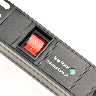 8 Way French Type PDU Extension Socket With On/Off Switch