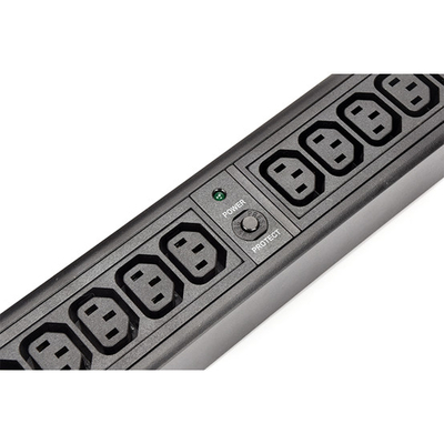 14 Way IEC Type PDU Extension Socket With On/Off Switch Powermeter