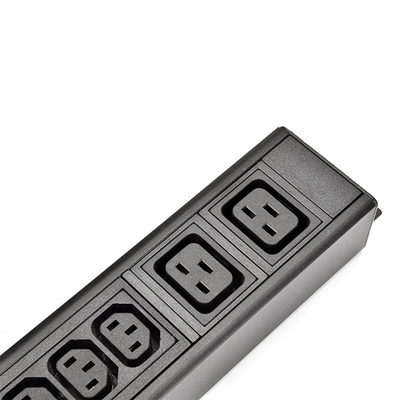 14 Way IEC Type PDU Extension Socket With On/Off Switch Powermeter