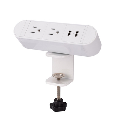 America Desktop Clamp Power Strip 2outlet and 2USB ETL passed