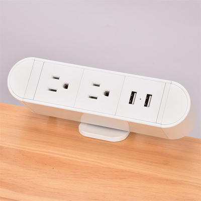 America Desktop Clamp Power Strip 2outlet and 2USB ETL passed