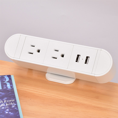 America Desktop Clamp Power Strip 2outlet and 2USB ETL passed