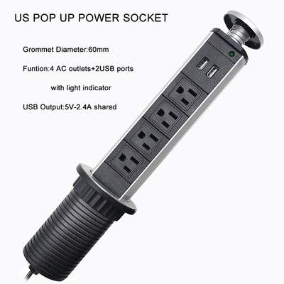 Globalize Type Desktop Clamp Power Strip 1 Way And 2USB CE Passed
