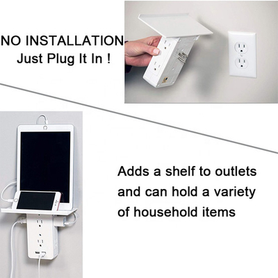 Wall Power Socket with Surge Protector ETL cETL Passed 4 Outlets 2USB Night Light