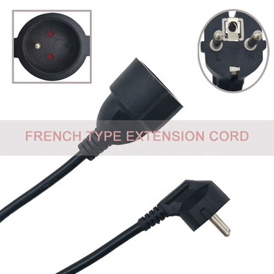 French Type Heavy Duty Outdoor/Indoor Extension Cord Cable CE Passed 20/50/100ft